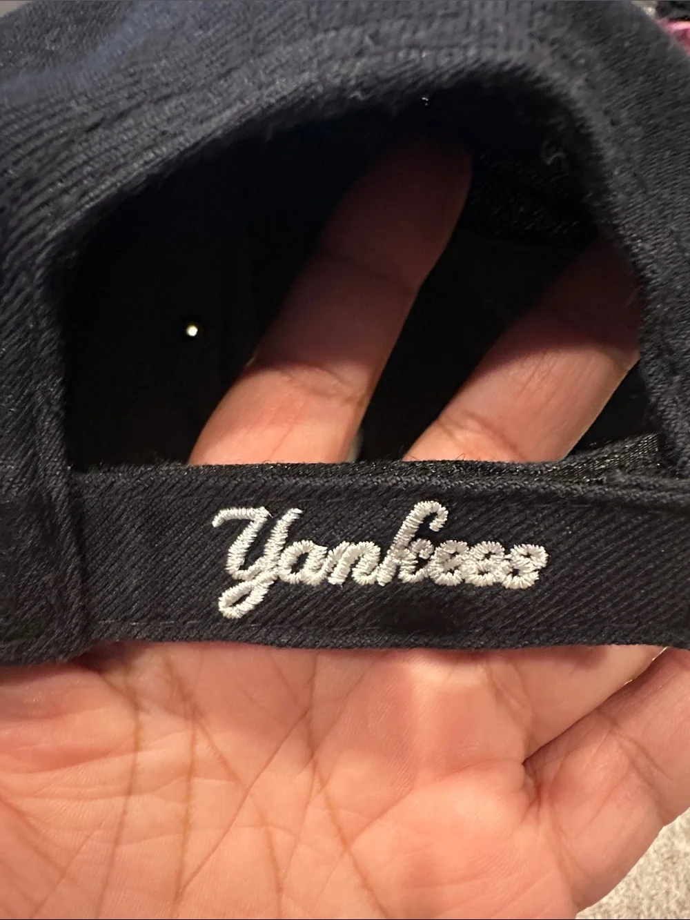 47 Brand Yankees Kids Hat in Black with White Embroidery